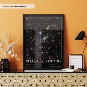 Póster de campo profundo / Pósteres espaciales / Póster de la NASA de James Webb / Arte de pared espacial / Impresiones espaciales / Decoración espacial / Estilo oscuro