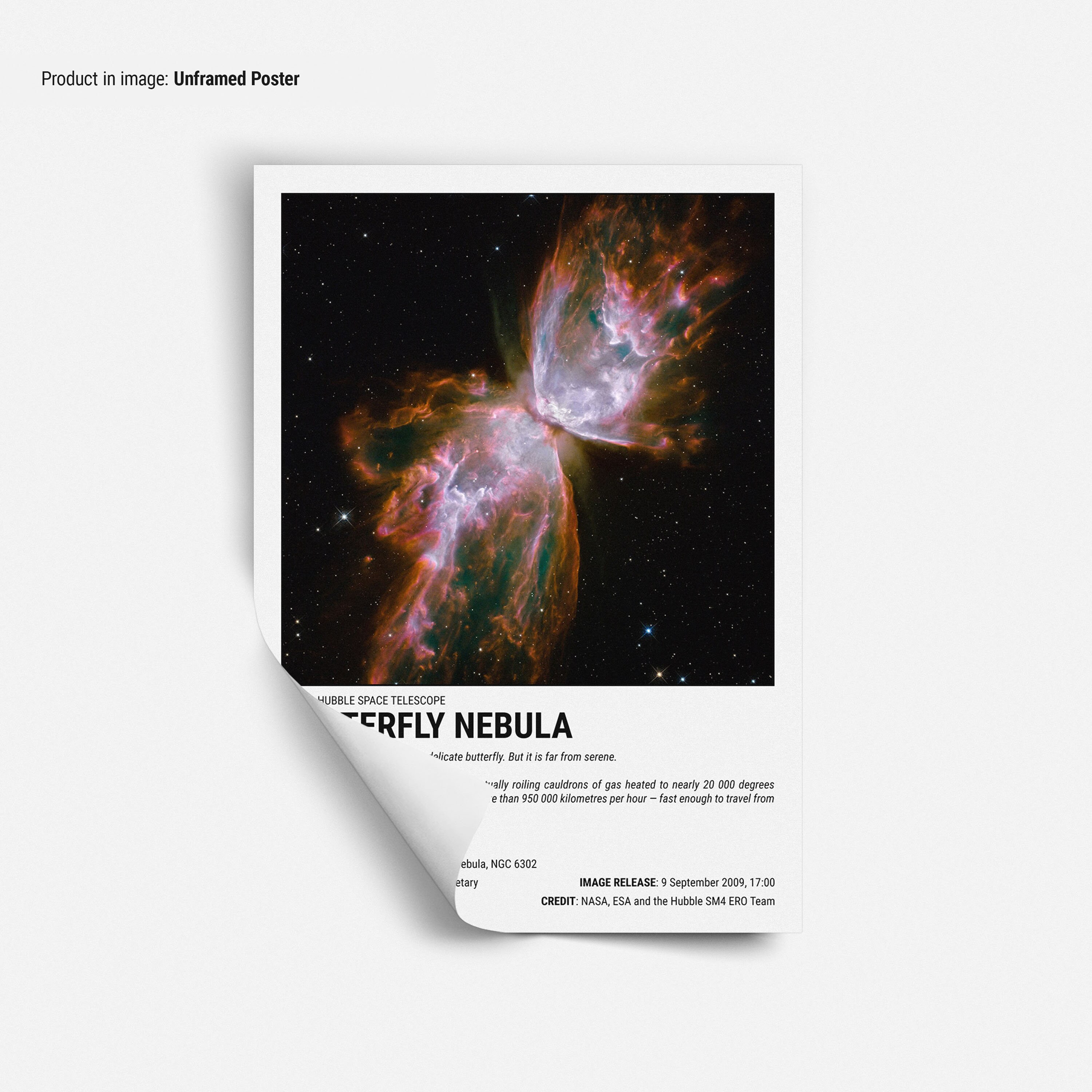 Póster de la Nebulosa Mariposa / Arte espacial del telescopio Hubble de la  NASA - Etsy México, image size:3000x3000