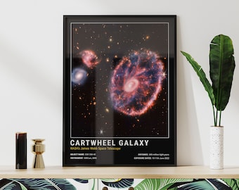 Cartwheel Galaxy Poster | NASA James Webb Telescope Space Art