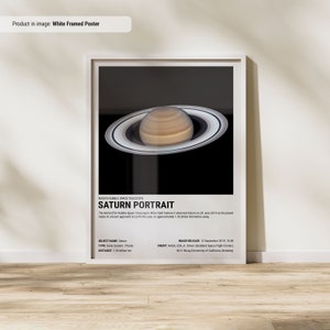 Saturno Pôster | Espaço Pôsteres | Telescópio Hubble da NASA | Arte da parede do espaço | Impressões espaciais | Decoração temática espacial | Saturno