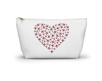 Airplane Bag, Flight Attendant Gift, Accessory Zip Pouch, Accessories Bag, Travel Bag, Zipper Pouch