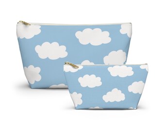 Cloud Accessory Pouch, Travel Accessories Bag, Travel Bag, Clouds Print, Pencil Case