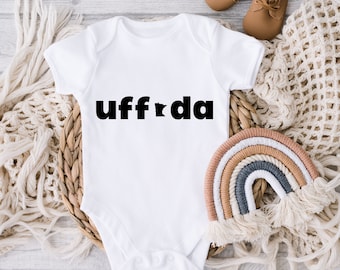 Minnesota Uff Da Onesie *More colors available* Minnesota Baby Gift, Minnesota Baby Onesie,  Minnesota Baby Clothing, Unisex Onesie