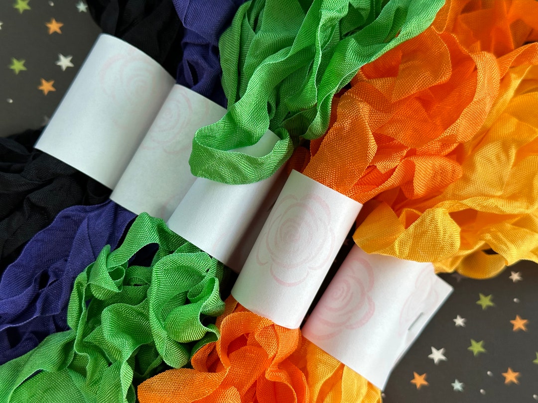 Shades of Halloween Bundle Rayon Hand Crinkled Seam Binding Etsy