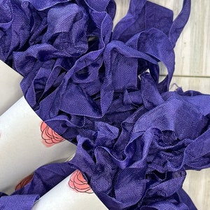 Purple Rayon Hand Crinkled Seam Binding - 5 yds. x 1/2&quot; wide