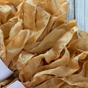 Gold Rayon Hand Crinkled Seam Binding - 5 yds x 1/2&quot;
