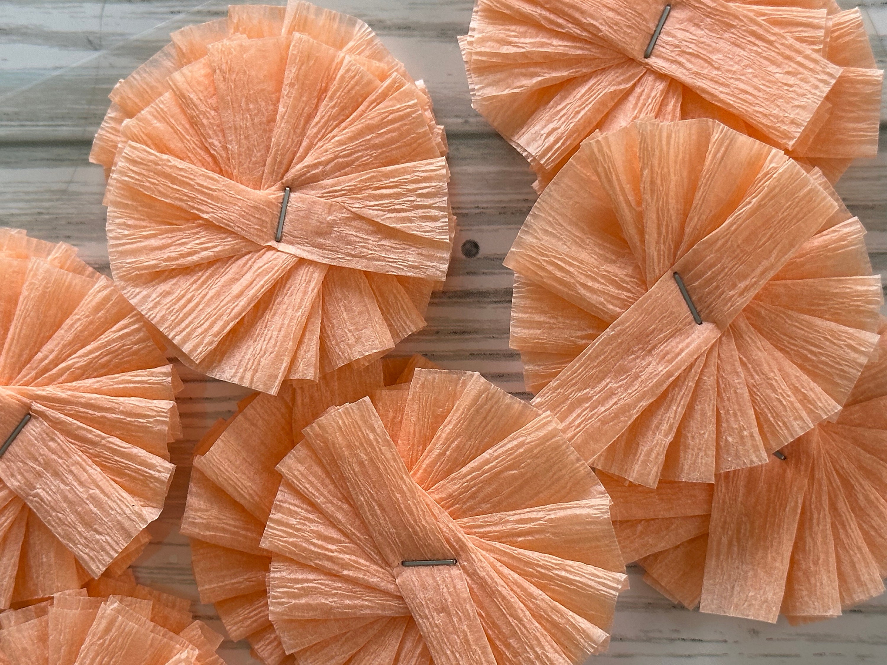 Crepe Paper Flower Rosettes 1 3/4 Etsy