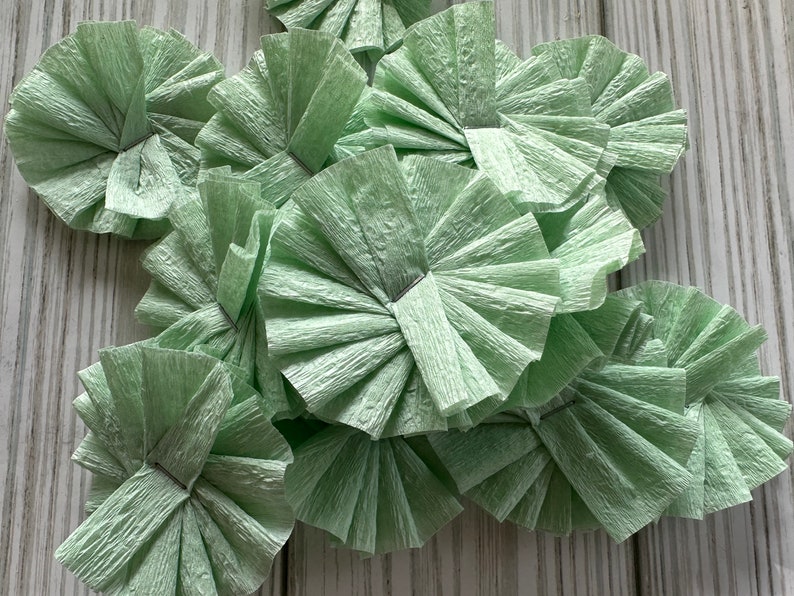 Crepe Paper Flower Rosettes 1 3/4 Etsy