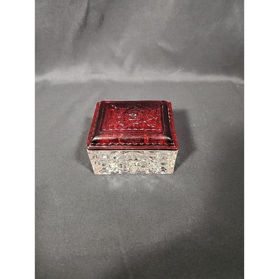 Anchor Hocking Royal Ruby Rectangular Jewel Box W… - image 1