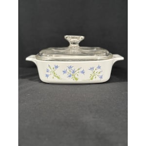 Corning Ware Blue Dusk Casserole 1 Liter A-1-B w/Pyrex A-7-C Lid 1994-97 Vintage