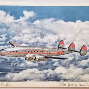 Carte postale vintage de la compagnie aérienne TWA