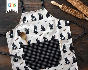 Children's apron "Kitten - Bakery"