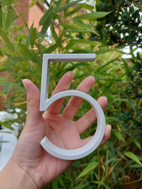 White Modern House Numbers Address Numbers House Signs Etsy