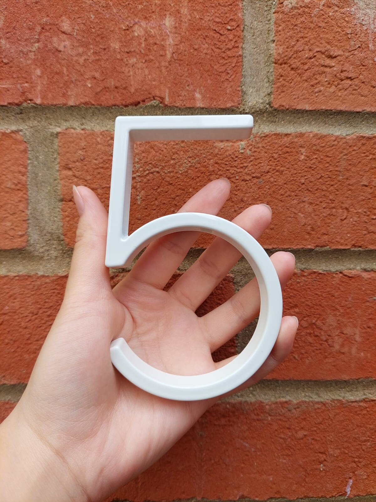 White Modern House Numbers Address Numbers House Signs Floating Door