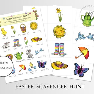 Printable Easter Scavenger Hunt: Kids Activity Game (Digital Download)