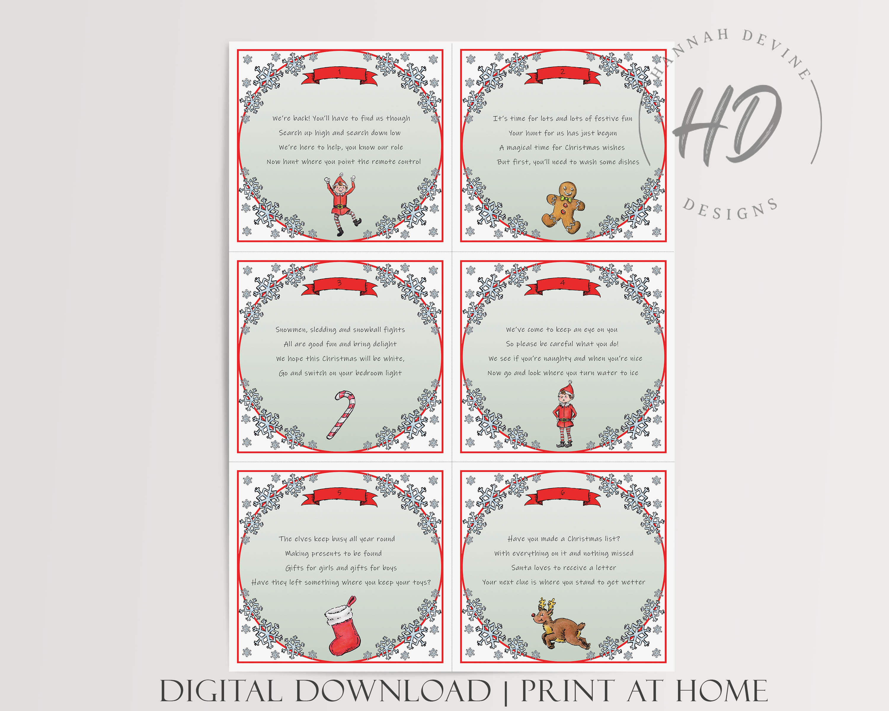 Printable Elf Treasure Hunt Game (for Multiple Elves) - Instant ...