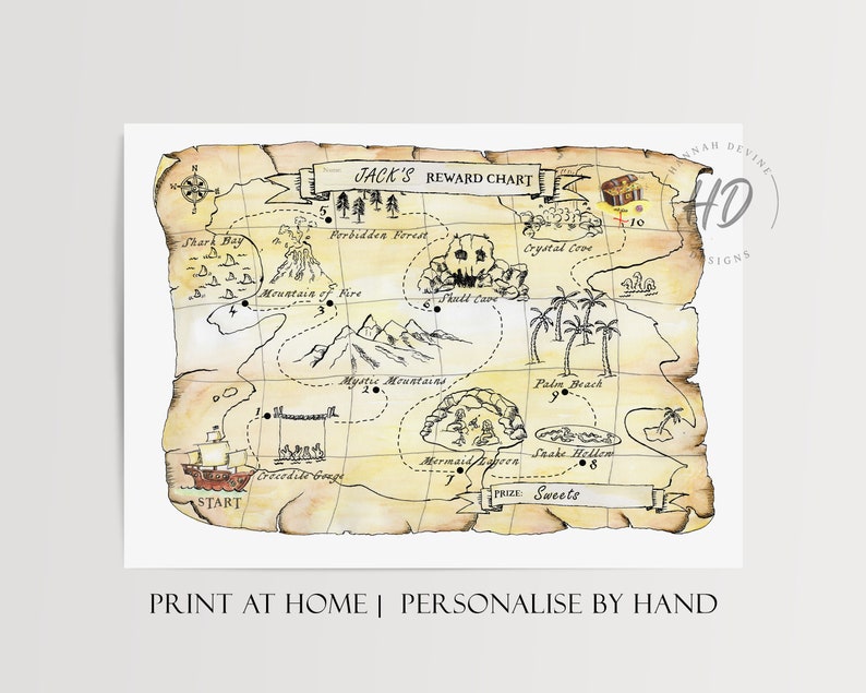 Pirate Reward Chart | Printable Pirate Behaviour Chart | Kids Chore Chart | Kids Sticker Chart ...