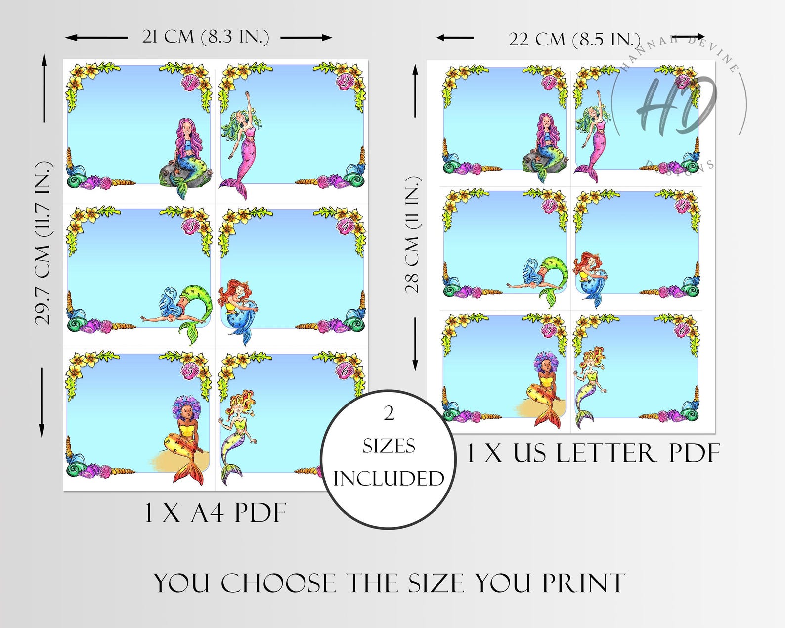 Mermaid Scavenger Hunt Clue Cards: Printable Kids' Learning Activity ...