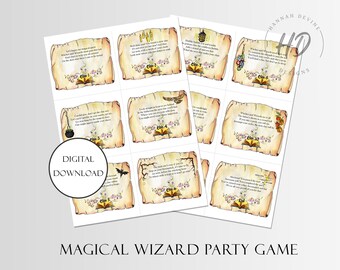 Wizard Birthday Treasure Hunt: Printable Magical Party Game (Digital Download)