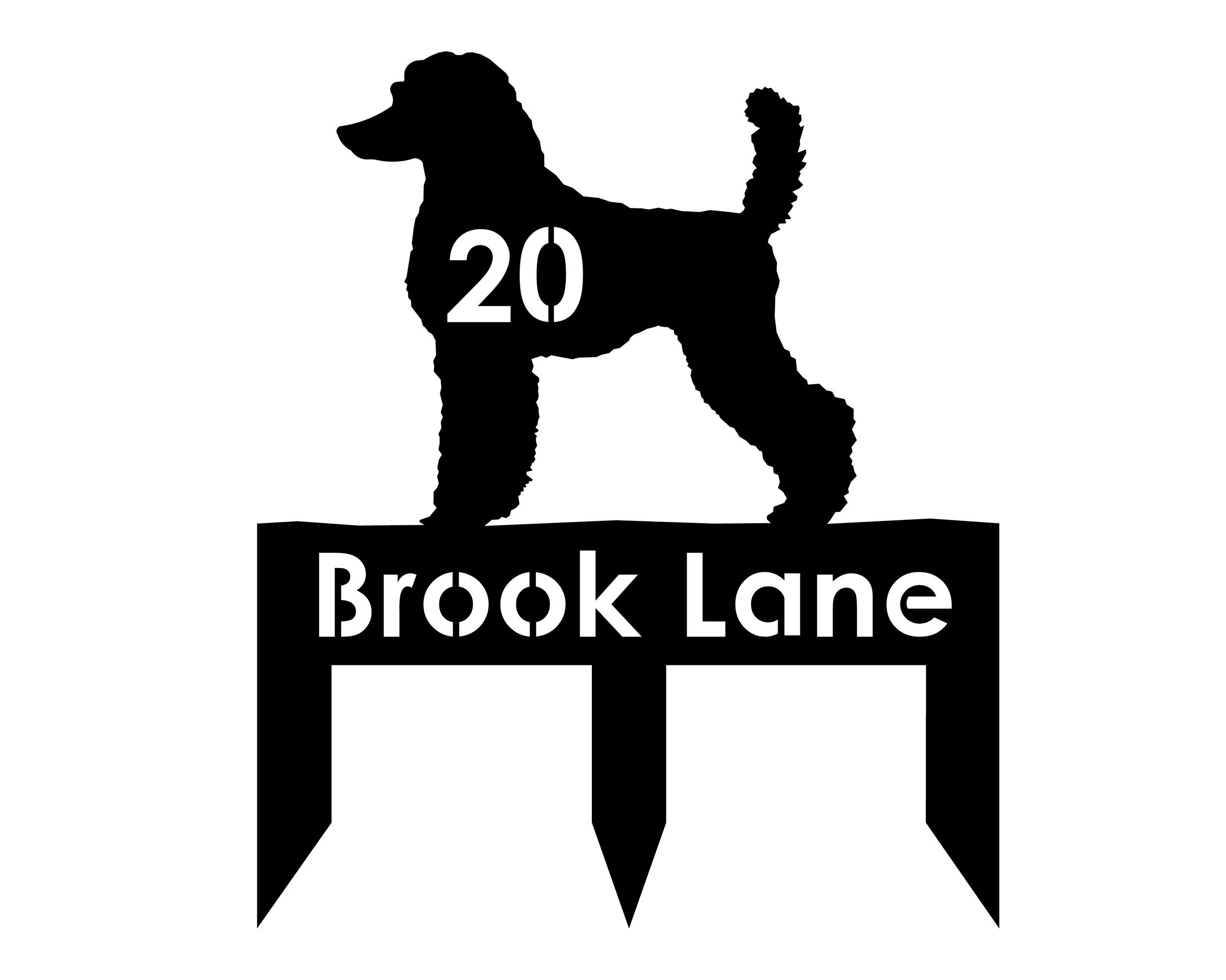 Poodle Address Sign Dog Address Sign Poodle Address Sign Etsy