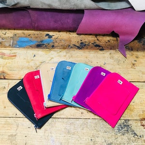 Mano Multicolor Cuero Real Pequeña Linda Cartera / Bolso de Cuero de Mujer de Niña, Billetes, Tarjetas, Monedero de Monedas / Perfecto para Regalo regalo de Pascua