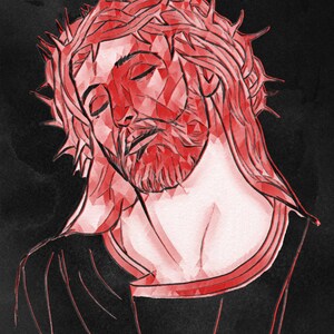 Jesus Christ Passion Digital Painting - Abstract Artwork