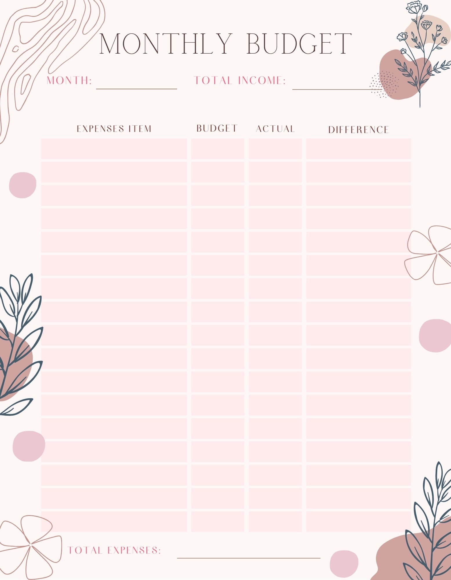 Monthly Printable Budget Sheets Etsy Monthly printable budget sheets etsy