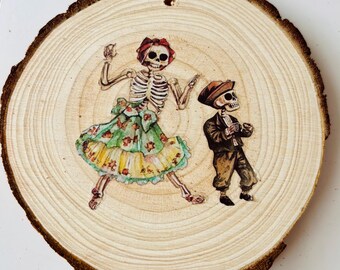 Adornos decorativos de madera de temporada