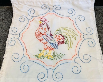 Bloques de colcha de gallo bordado