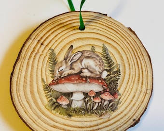 Adornos decorativos de madera para primavera