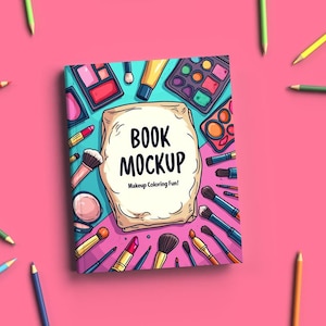 Hardcover Coloring 8x10 Book Cover Mockup, hardcover mockup PSD, Kdp A+ content mockup, book cover display,hardcover book cover showcase