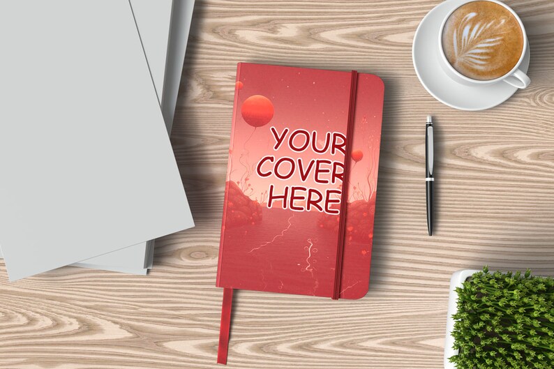 Editable Notebook Sticker Editable Notebook Sticker Mockup, Notebook Cover Mockup, Customizable ...