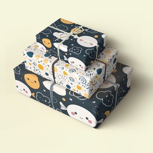 Maqueta de pila de regalo envuelto, maqueta de patrón de envoltura de regalo, maqueta de patrón de caja de regalo, maqueta de diseño de papel de regalo, maqueta de caja de regalo