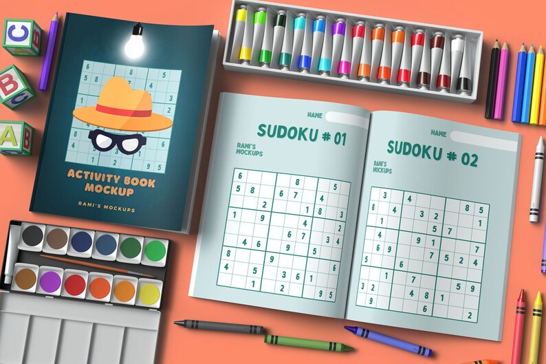 Open and Closed Coloring Book Mockup Book Cover and Pages - Etsy