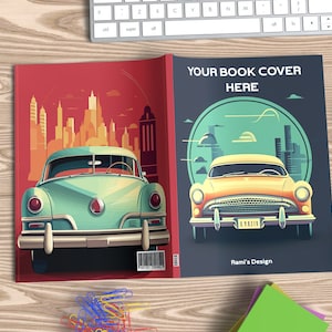 8.5 x 11 Full book cover mockup Psd and Jpg, Book cover mockup with a realistic perspective, Front and back book cover mockup