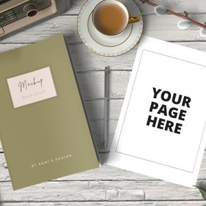 Kdp Book Cover and Page Mockup PSD and JPG, Kdp book mockup for A plus content, Kdp book cover and page mockup, Showcase your kdp book
