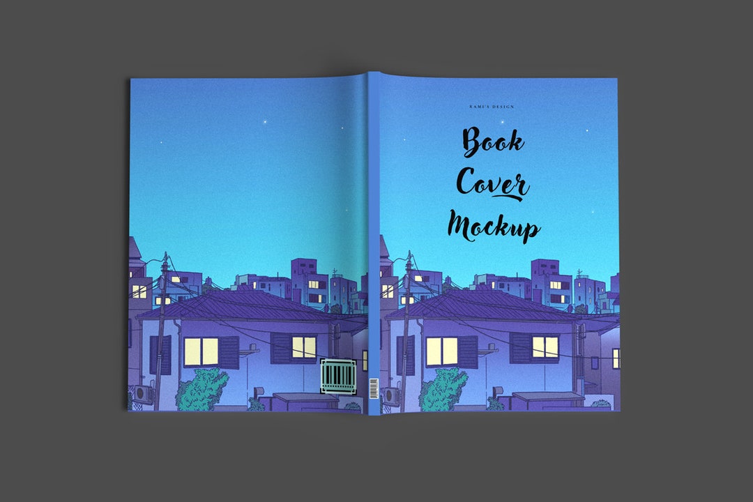 Open Book Cover Mockup PSD JPG, Book Presentation Mockup, Branding Book