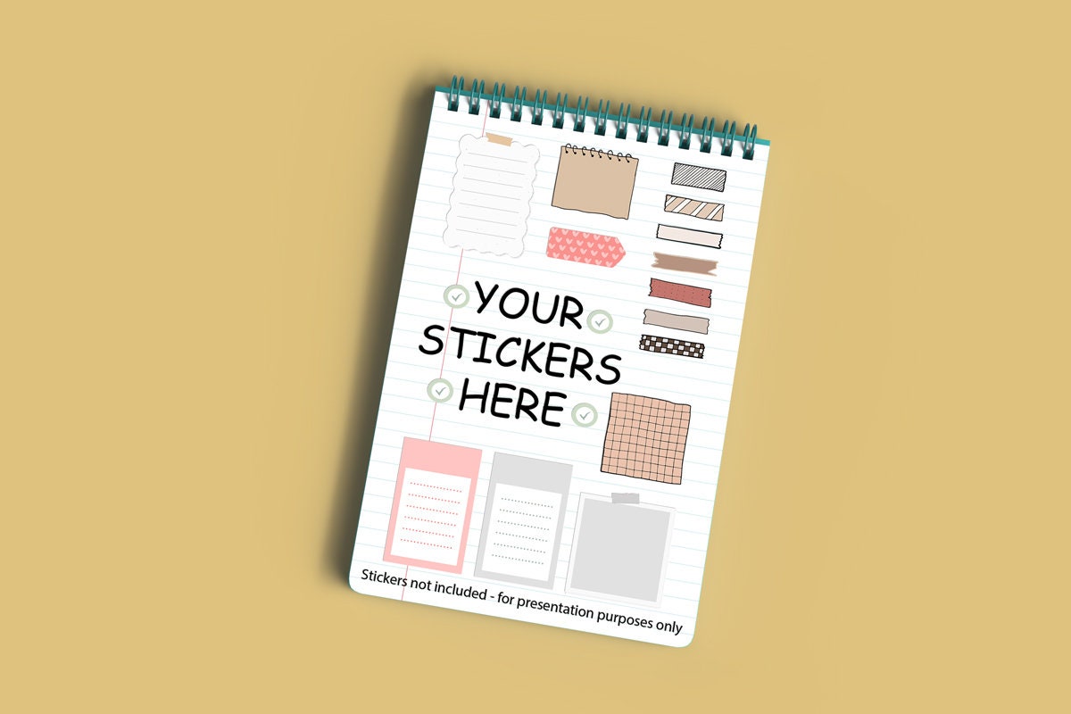 Editable Sticker Card Editable Stickers Mockup Layout, High-resolution Sticker Mockup ...