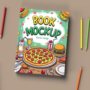 Hardcover coloring book cover mockup,Editable Psd hardcover book mockup, Editable KDP book template mockup, KDP cover mockup template