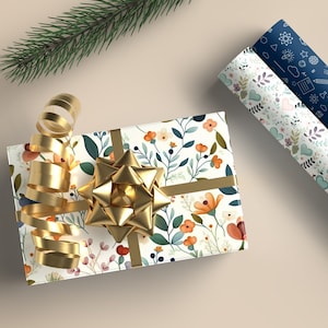 Confezione regalo carta da regalo Mockup Psd e Jpg, modello modello confezione regalo, primo piano sul modello di carta regalo avvolgente, modello rotolo di carta da regalo