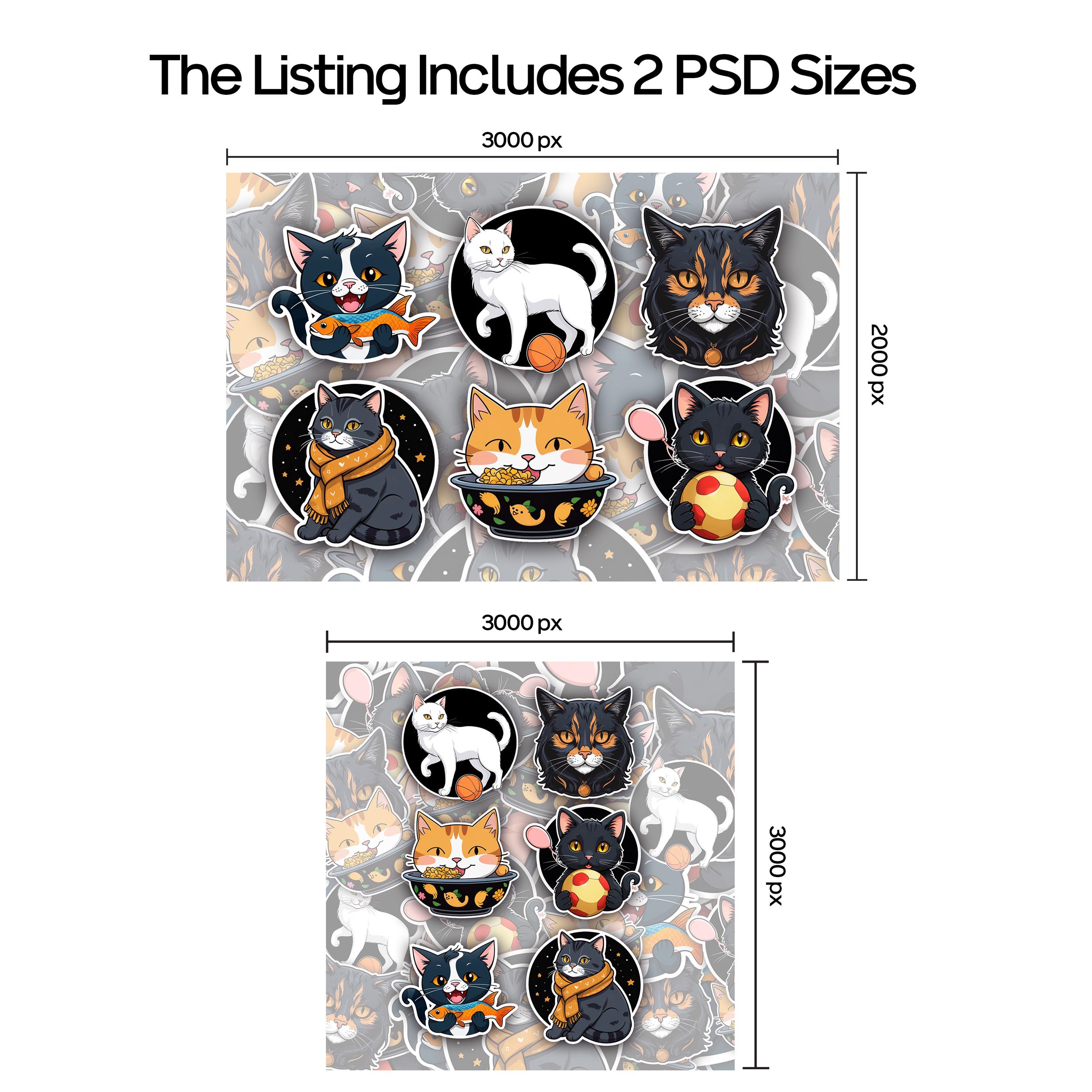 High-quality Six Sticker Pile Mockup for Product Listings, Eye-catching ...