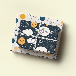 Stacked Gift Wrapping Paper Mockup, Mockup for gift wrapping, Modern wrapping paper design, Patterned gift paper mockup PSD