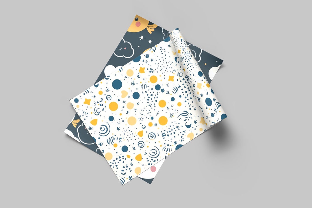 Editable Gift Wrapping Paper Mockup, Digital Wrapping Paper Mockup ...