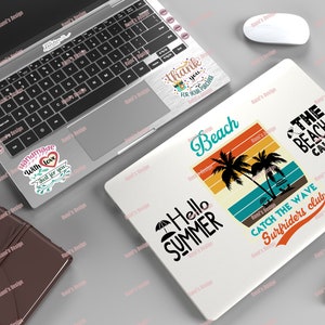 Laptop Stickers Mockup: PSD & JPG, Photoshop Mockup