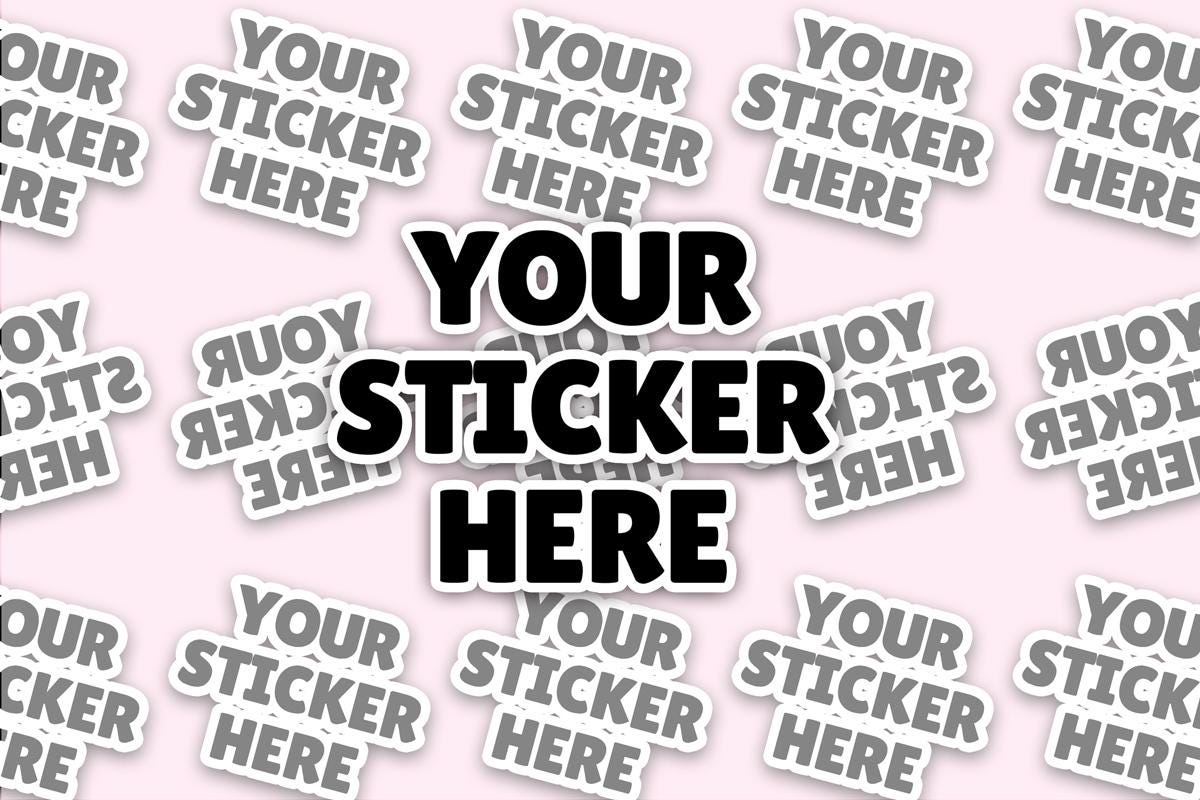 Editable Sticker Pile Mockup for Branding, Mockup Die Cut Sticker ...