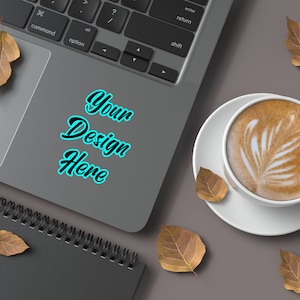 Laptop Sticker Mockup, PSD Sticker Mockup, Laptop Photoshop Mockup, Macbook Sticker Mockup, Laptop Mockup for Your Stickers, editable mockup