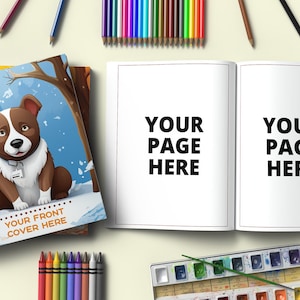 7.5 X 9.25 Book Presentation Mockup, Realistic book cover and pages template mockup, Paperback book display mockup, Book marketing materials