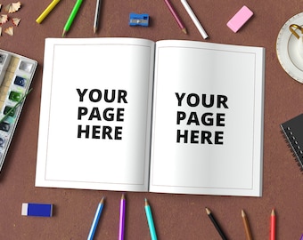 8.5 x 11 inch coloring book pages mockup PSD and JPG, Kdp Book Mockup for A Plus Content, Premade kdp a plus content mockup, Kdp book mockup