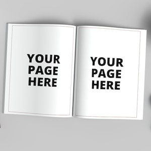 7.5 X 9.25 Open Book Mockup PSD, Notebook mockup for creative projects, KDP book mockup for publishing, Kdp A plus content mockup