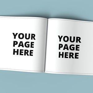 KDP A+ Content Mockup 8.5 x 8.5 inch, Square book mockup design, Square softcover open book mockup,  Top view on opened book mockup